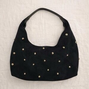 Madewell The Mylie Studded Suede Shoulder Bag